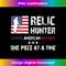 Relic Hunter Metal Detector Treasure Hunting US Flag Gift Long Sleeve - Sublimation-Optimized PNG File - Tailor-Made for Sublimation Craftsmanship