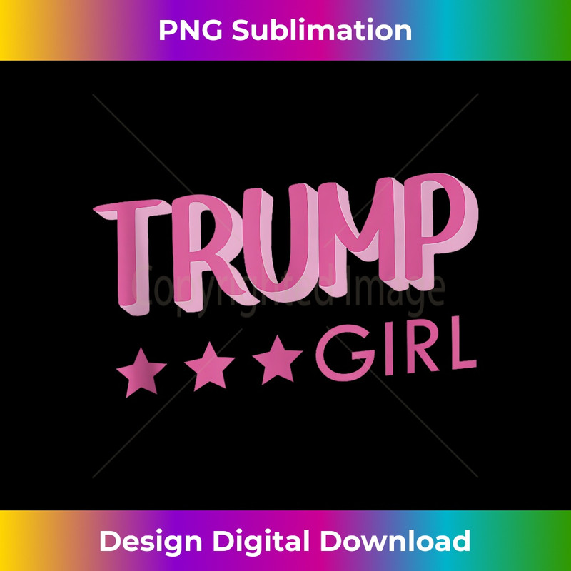 Trump Girl 2024, Election 2024 Retro Pink Style For Womens Tank Top - Urban Sublimation PNG Design - Lively and Captivating Visuals