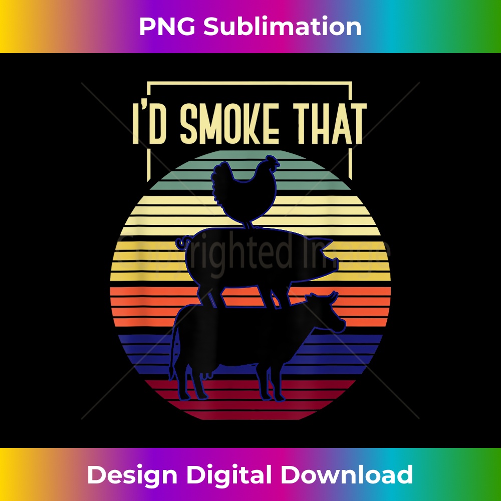 Id Smoke That Retro Barbecue - Sublimation-Optimized PNG File - Immerse in Creativity with Every Design