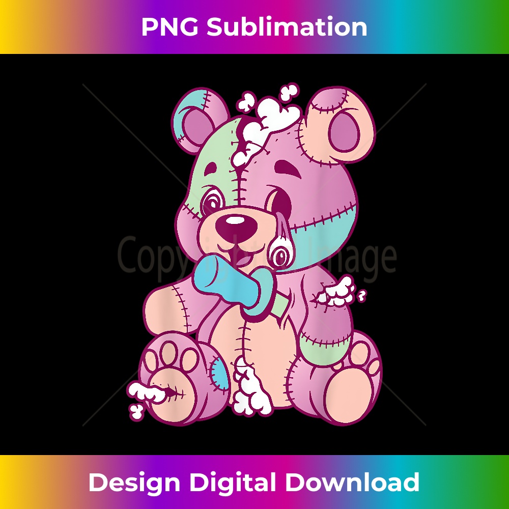 Anime Aesthetic Pastel Goth Evil Stich Teddy Bear Gifts - Innovative PNG Sublimation Design - Customize with Flair