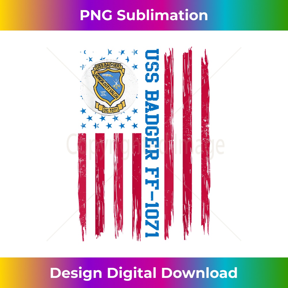 USS Badger FF-1071 Frigate Ship Veteran Christmas - Timeless PNG Sublimation Download - Rapidly Innovate Your Artistic Vision