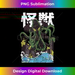 anime japanese cthulhu vintage japanese funny cthulhu tank top - bohemian sublimation digital download - chic, bold, and