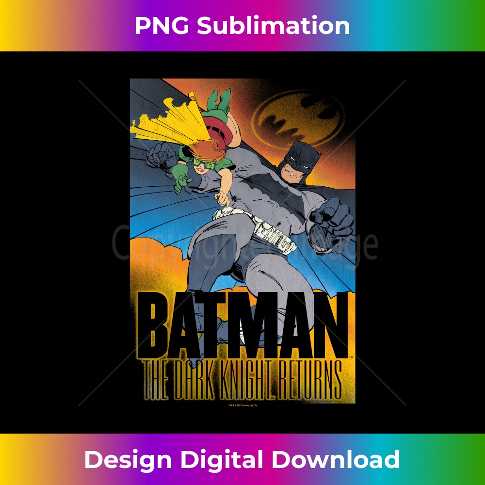 Batman Dark Knight Returns Longsleeve T Shirt Long Sleeve - Eco-Friendly Sublimation PNG Download - Access the Spectrum of Sublimation Artistry