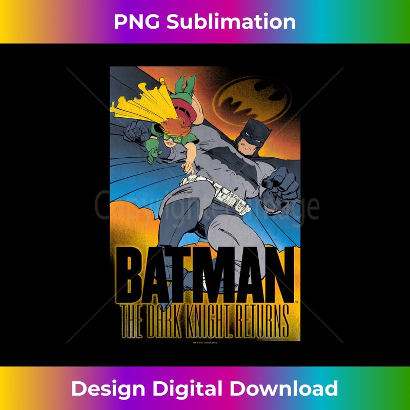 Batman Dark Knight Returns Longsleeve T Shirt Long Sleeve - Eco-Friendly Sublimation PNG Download - Access the Spectrum of Sublimation Artistry