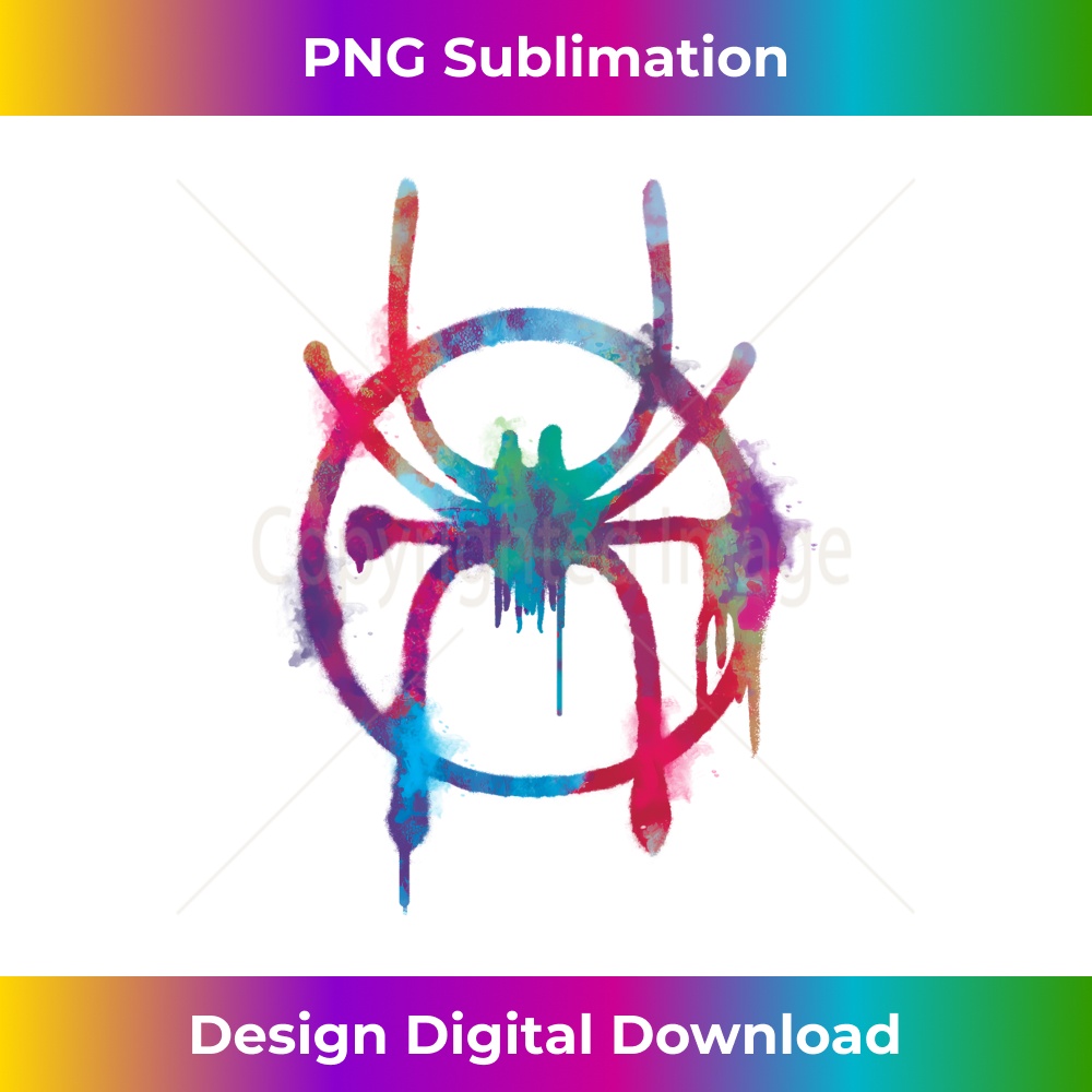 Marvel Spider-Man Into the Spider-Verse Rainbow Icon Long Sleeve - Luxe Sublimation PNG Download - Access the Spectrum of Sublimation Artistry