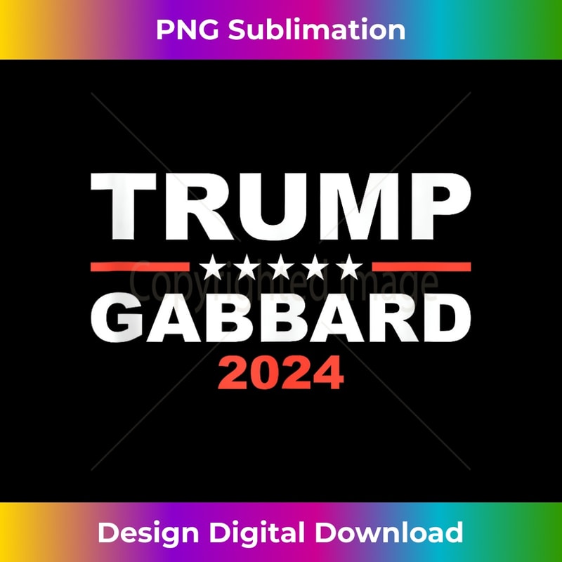Trump Gabbard 2024 For President VP USA Election Patriotic Tank Top - Contemporary PNG Sublimation Design - Access the Spectrum of Sublimation Artistry
