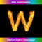 Letter W Sign Alphabet Last Name Consonants Fire Flame Gift - Sophisticated PNG Sublimation File - Chic, Bold, and Uncompromising