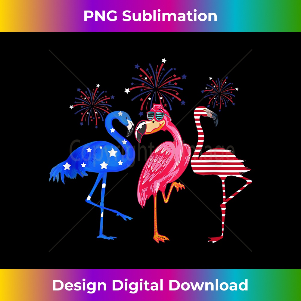 Flamingos USA Flag 4th Of July Independence Day Patriotic Tank Top - Deluxe PNG Sublimation Download - Rapidly Innovate Your Artistic Vision