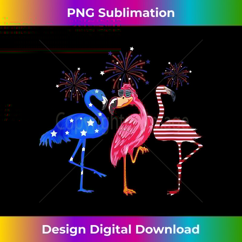 Flamingos USA Flag 4th Of July Independence Day Patriotic Tank Top - Deluxe PNG Sublimation Download - Rapidly Innovate Your Artistic Vision