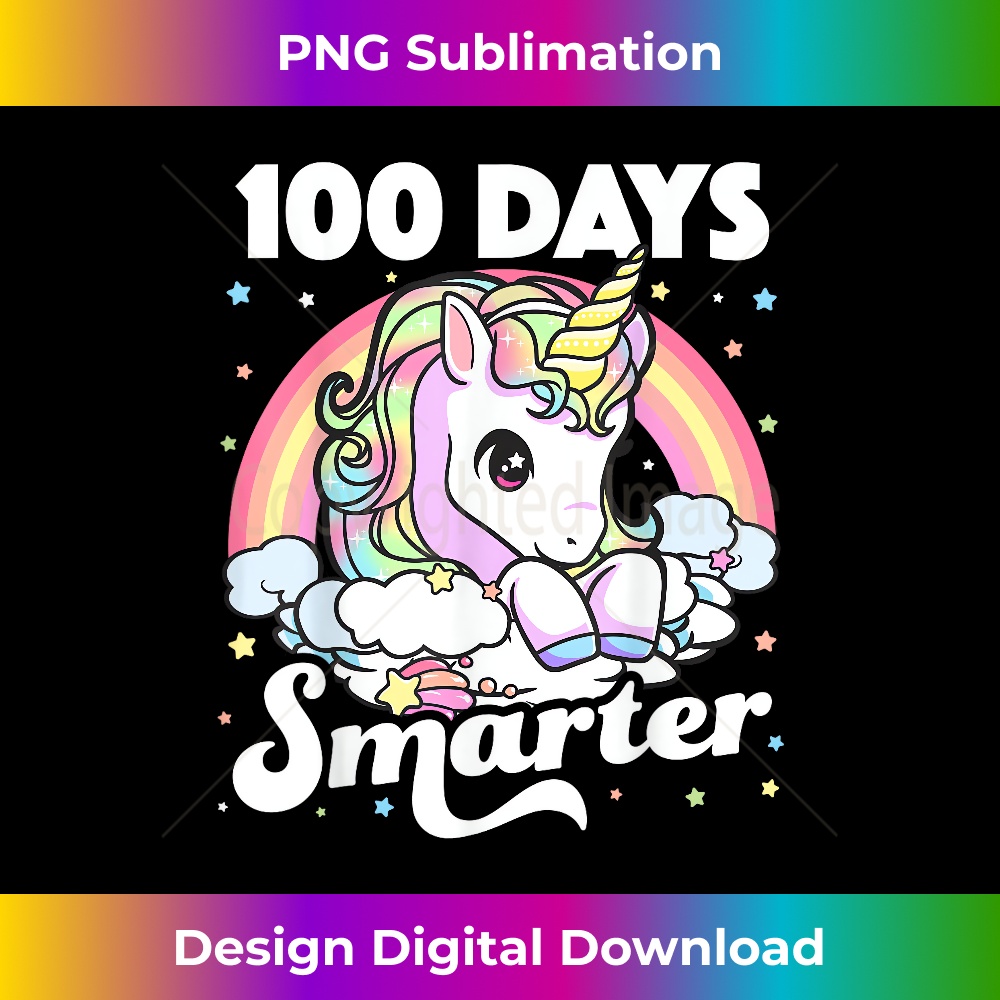 100 Days of School Unicorn Girls Teacher 100th Day of School - Futuristic PNG Sublimation File - Tailor-Made for Sublimation Craftsmanship