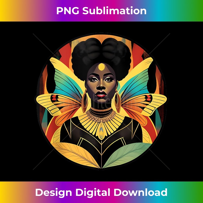 Black History Butterfly Queen, Proud Anime lover Black Queen Tank Top - Vibrant Sublimation Digital Download - Immerse in Creativity with Every Design