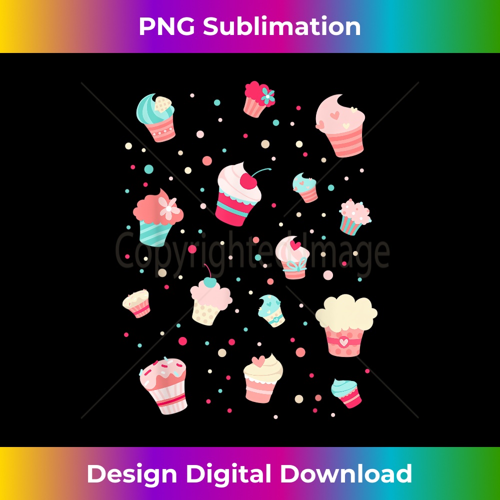 Cute Cupcakes Shirt - Cupcake Birthday Party Baking Baker - Sophisticated PNG Sublimation File - Chic, Bold, and Uncompromising