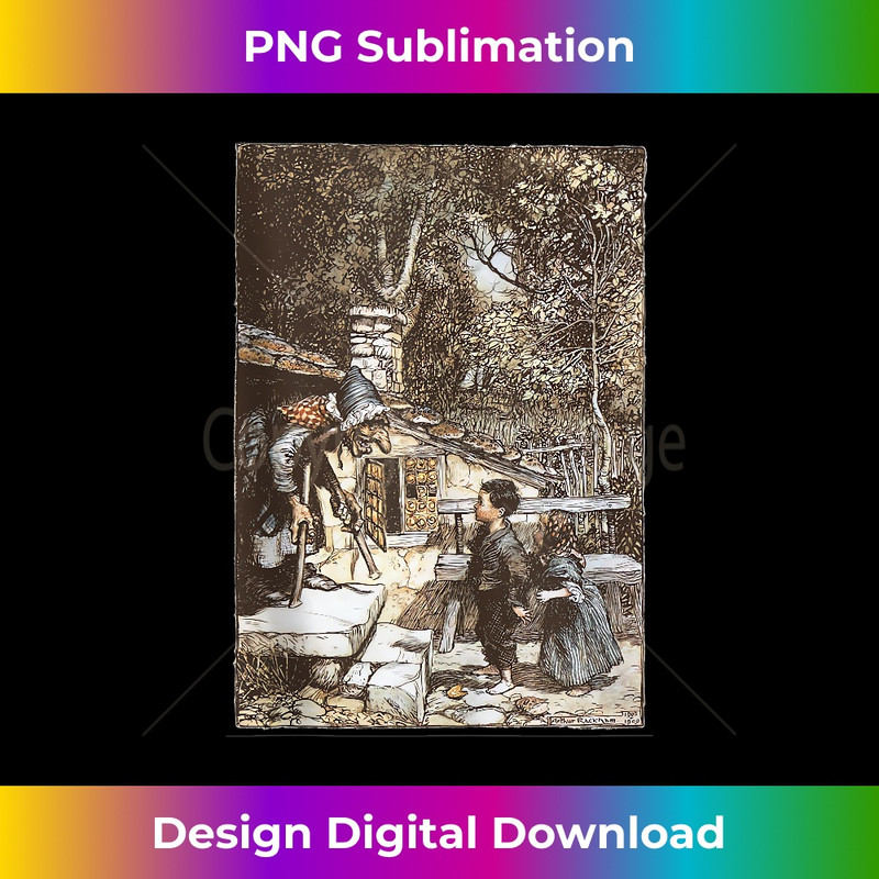 Creepy Witch Retro Fairy Tale Hansel and Gretel Tank Top - Sleek Sublimation PNG Download - Immerse in Creativity with Every Design