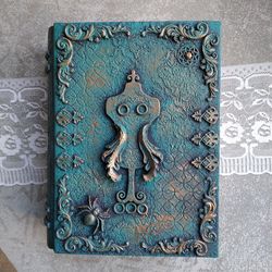 Emerald-copper box book in gothic style