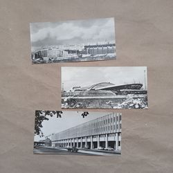 set of 3 soviet photo postcards moscow 1979