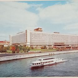 vintage postcard hotel russia moscow 1975