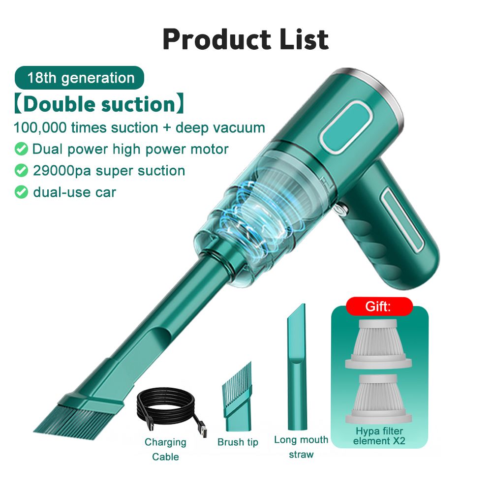 Home Handheld Portable Car Vacuum Cleaner Portable Cordless Car Vacuum Cleaner 6