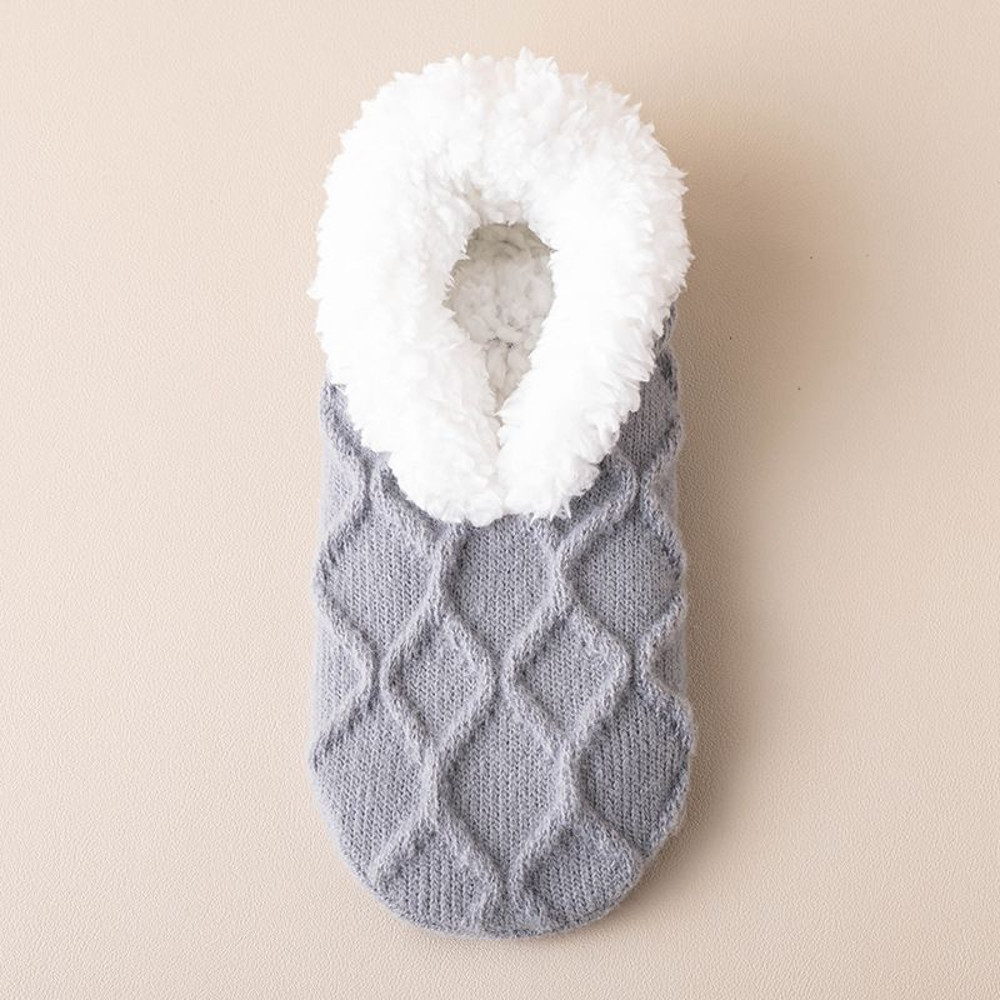 Winter Warm Short Cotton Slipper Socks Unisex Thicken Thermal Plush Home Floor Sock Soft Nonslip Gr 9