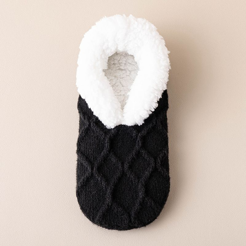Winter Warm Short Cotton Slipper Socks Unisex Thicken Thermal Plush Home Floor Sock Soft Nonslip Gr 10