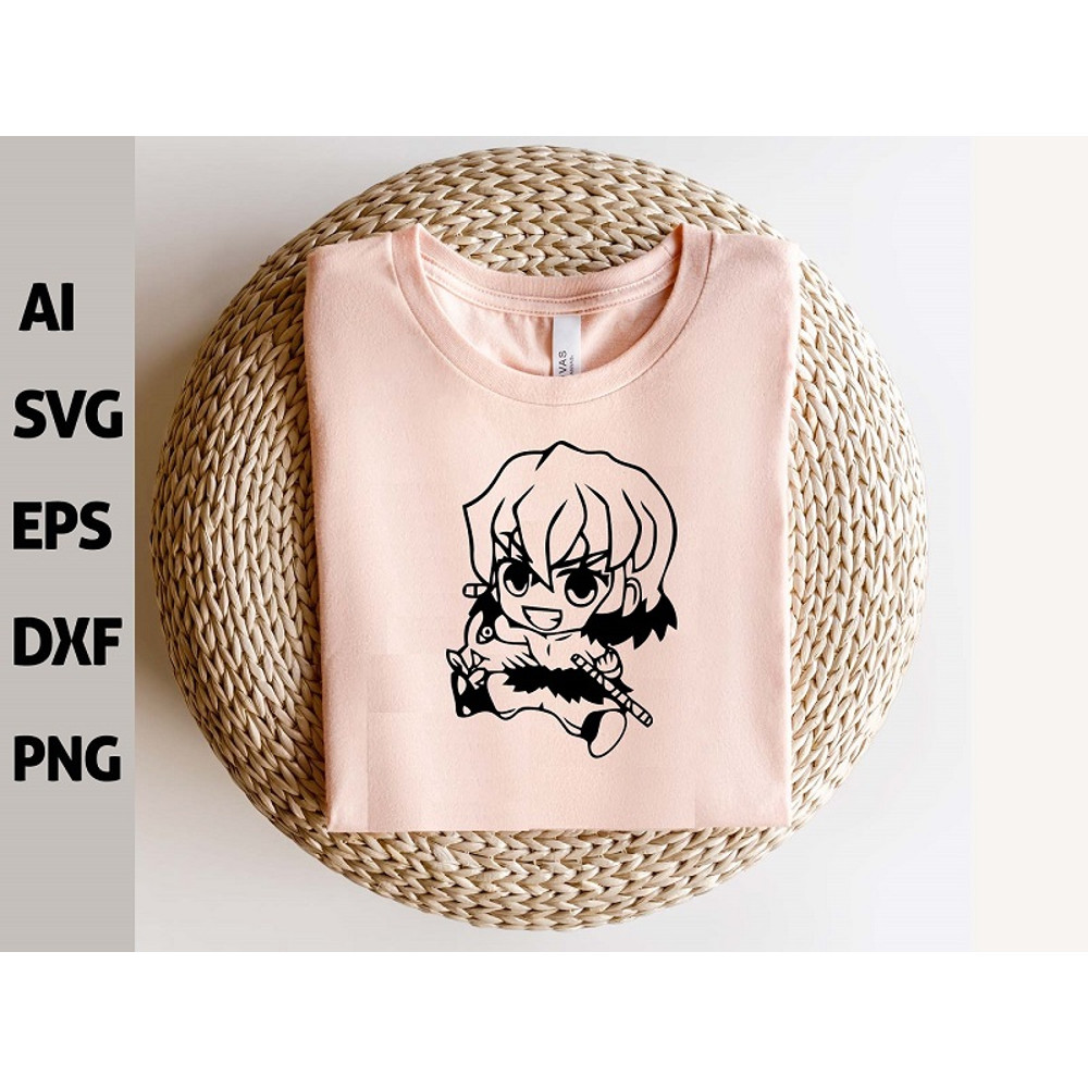 Demon Slayer Chibi Vector SVG Demon Slayer SVG Chibi Kimetsu No Yaiba Logo Vector Tanjiro PNG SVG C 3