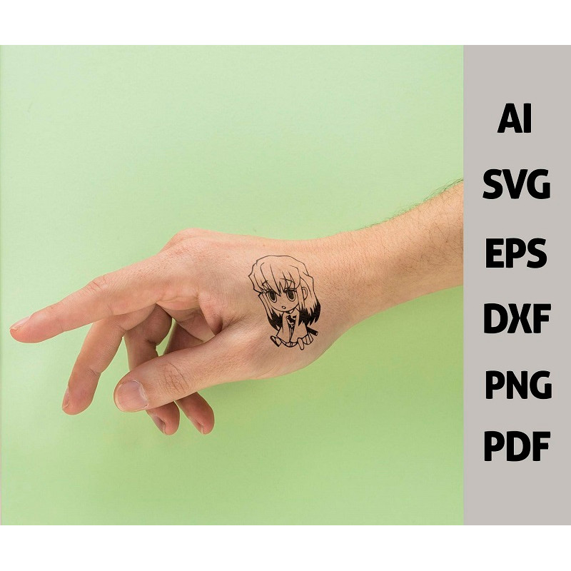 Demon Slayer Chibi Vector SVG Demon Slayer SVG Chibi Kimetsu No Yaiba Logo Vector Tanjiro PNG SVG C 8