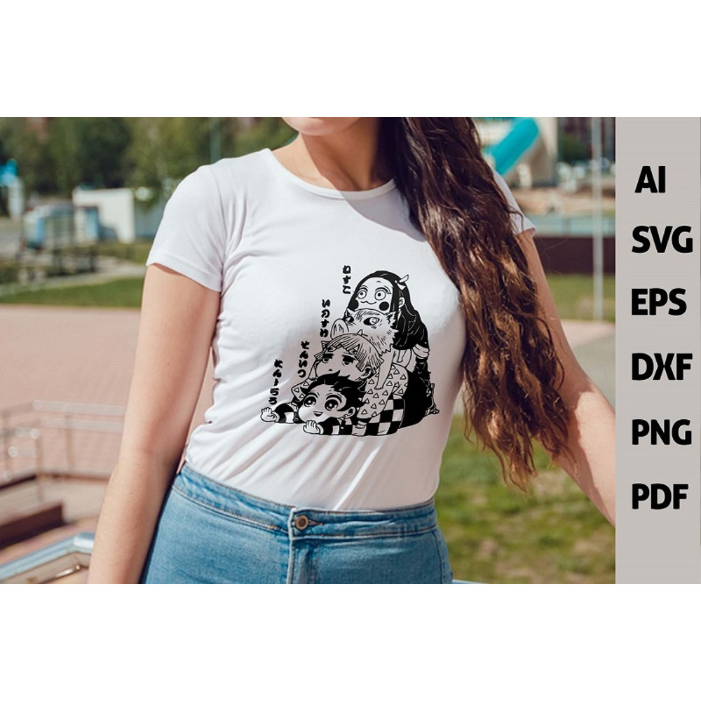 Demon Slayer Vector SVG Demon Slayer SVG Chibi Kimetsu No Yaiba Vector Tanjiro PNG SVG Chibi Anime 1