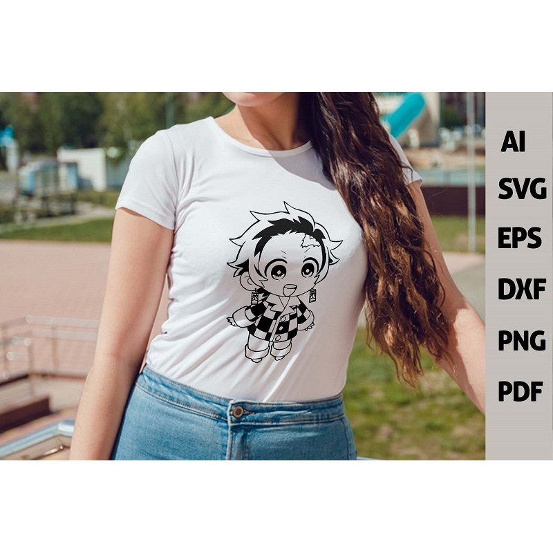 Demon Slayer Vector SVG Demon Slayer SVG Chibi Kimetsu No Yaiba Vector Tanjiro PNG SVG Chibi Anime 2