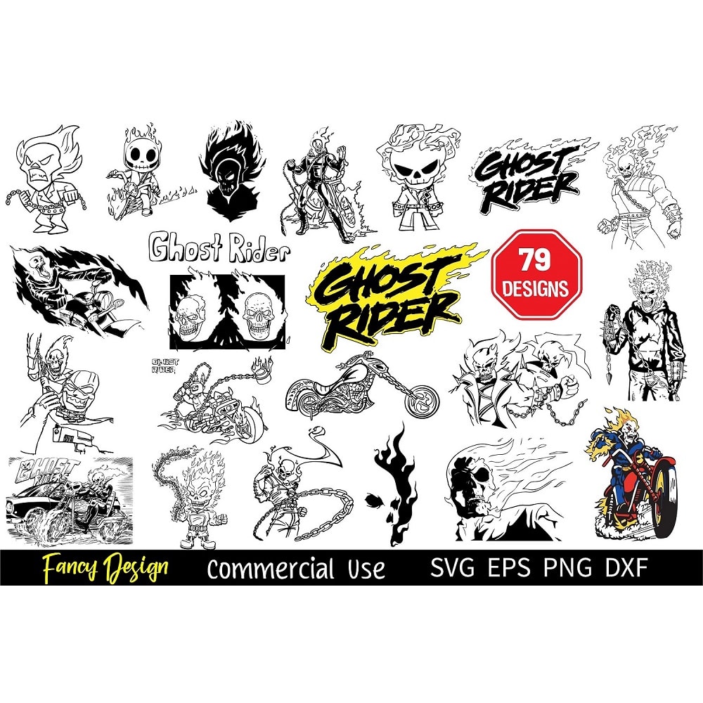 79 Ghost Rider SVG Bundle Ghost Rider SVG Bundle Biker Skull Svg Johnny Blaze Svg Grim Reaper Svg M 0