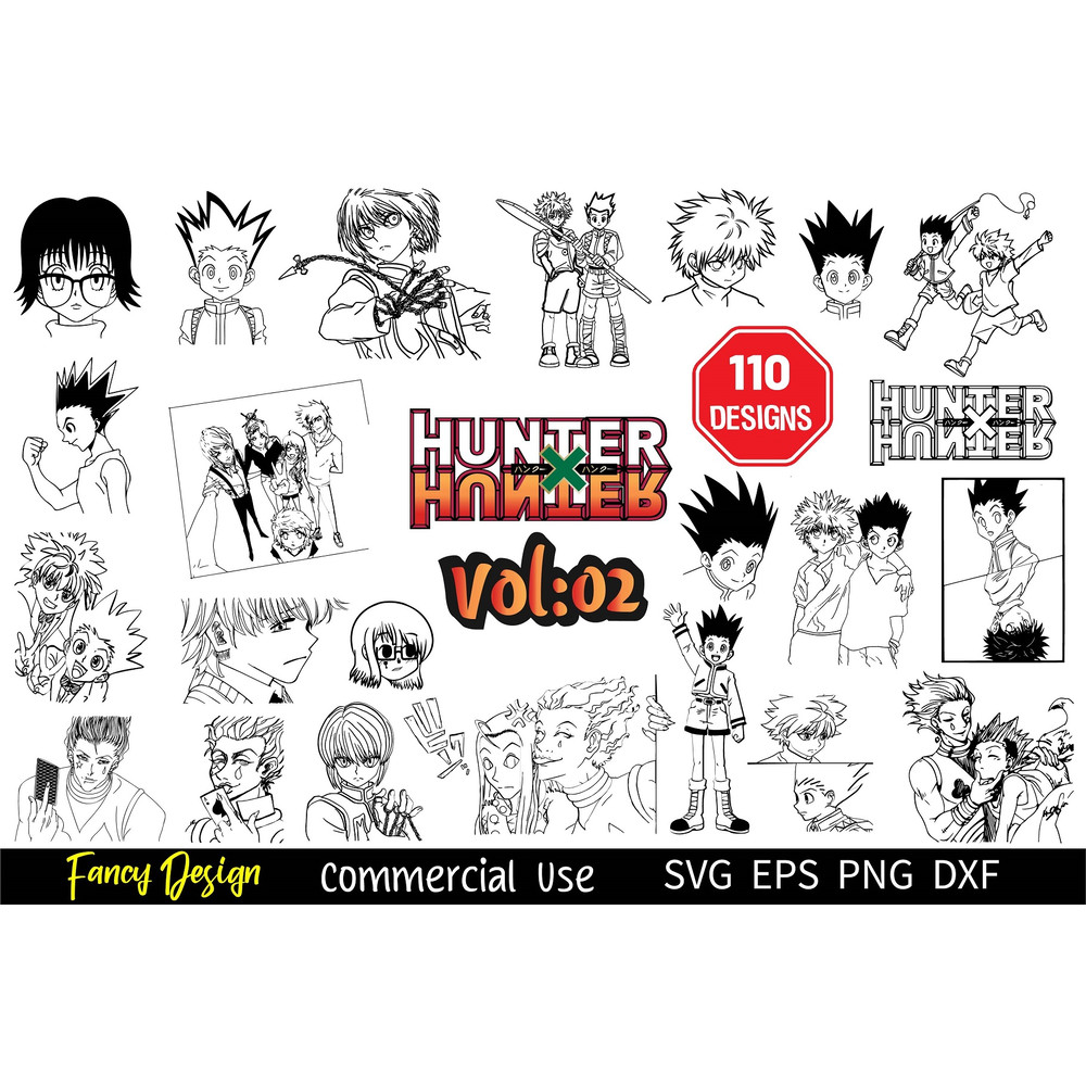 110 Hunter X Hunter Vector SVG Gon Freecss SVG Chibi Gon Freecss Vector Killua Hunter Hisoka SVG An 0