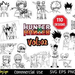 110 hunter x hunter vector svg, gon freecss svg, chibi gon freecss vector, killua hunter hisoka svg, anime manga svg