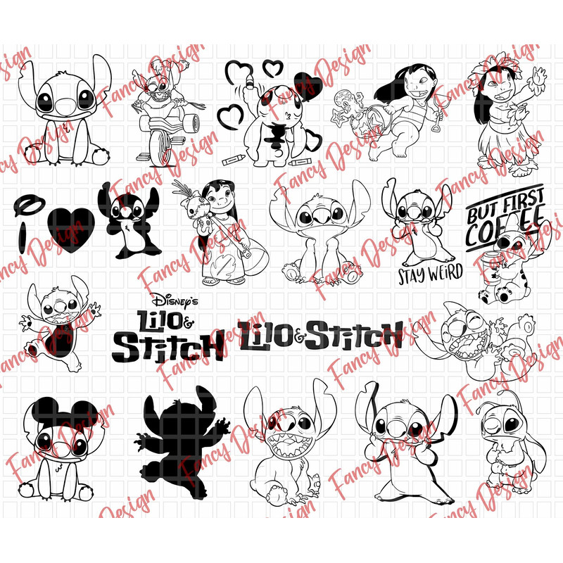100 Lilo  Stitch SVG Bundle Disney Vector Anime Lilo Character SVG Chibi Anime SVG Disneys Lilo  St 2