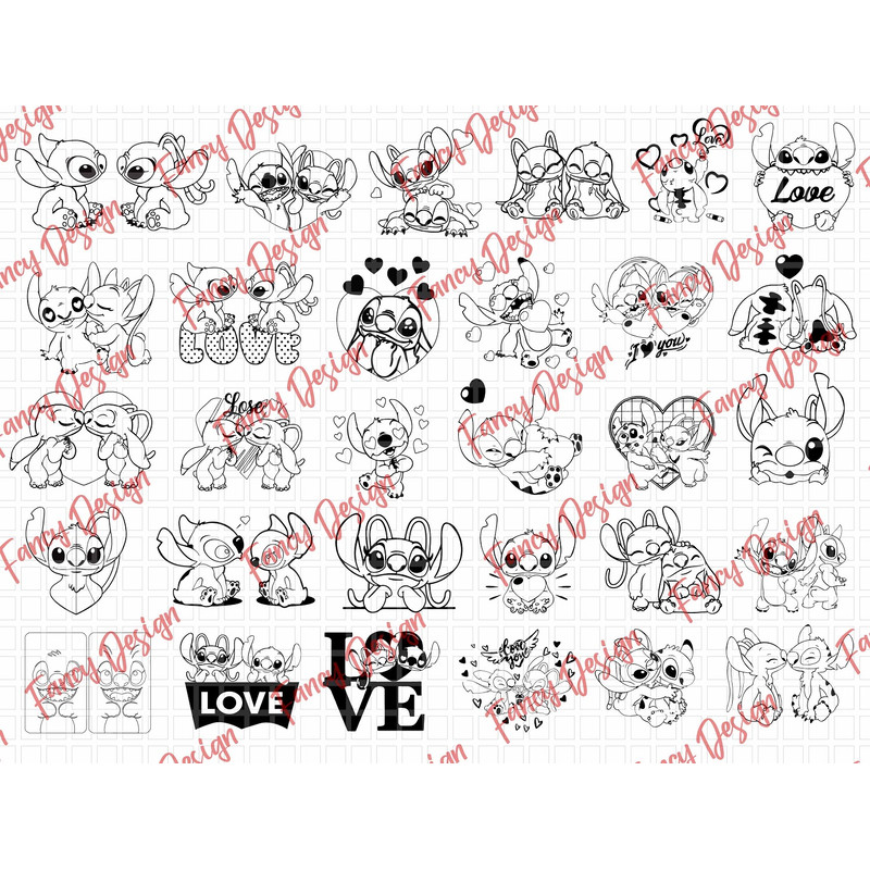 100 Lilo  Stitch SVG Bundle Disney Vector Anime Lilo Character SVG Chibi Anime SVG Disneys Lilo  St 4