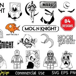 84 moon knight svg bundle, anime character svg, moon knight svg, ninja svg, manga svg, khonshu god svg, marc spector svg