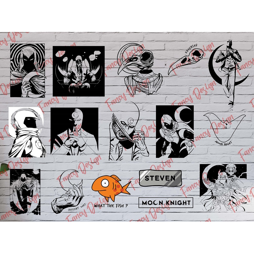 84 Moon Knight SVG Bundle Anime Character SVG Moon Knight Svg Ninja Svg Manga Svg Khonshu God Svg M 8