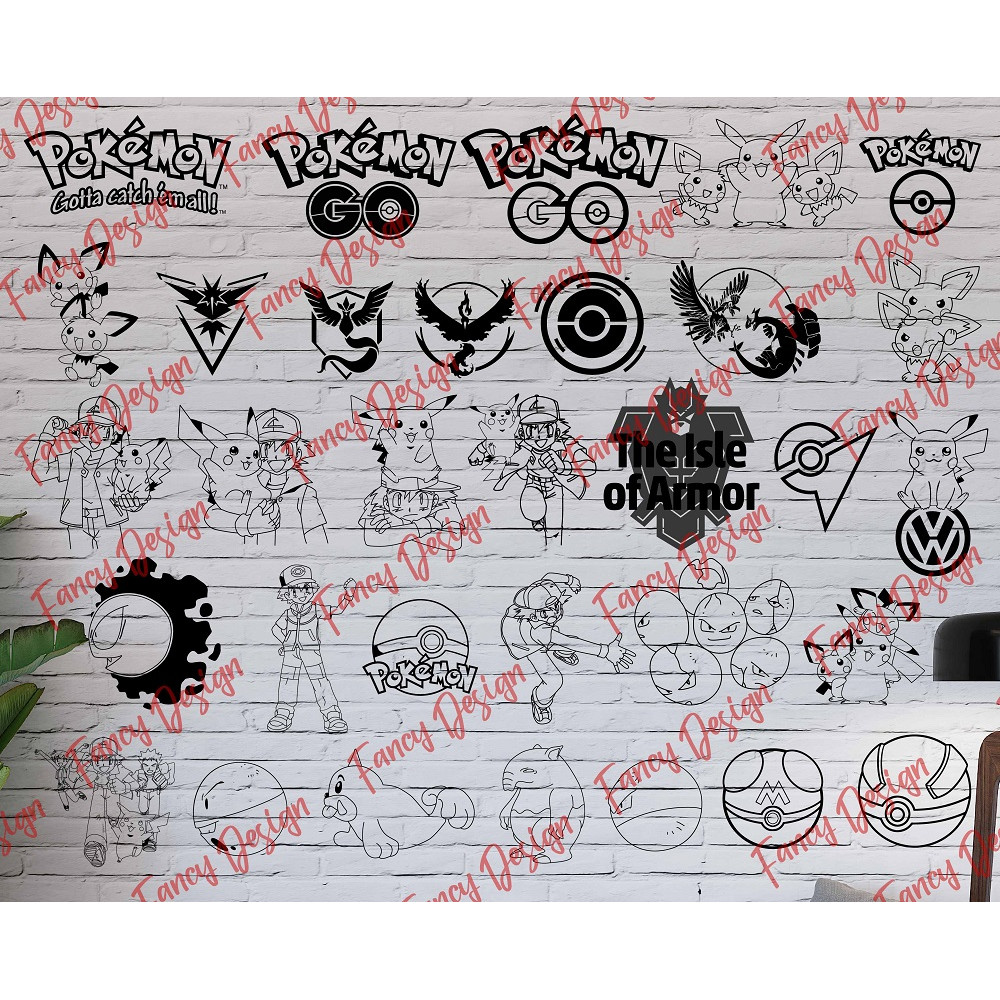 250 Pokemon SVG Bundle Pokemon Font Svg Pikachu Svg Pokemon Clipart Pokemon Png Pikachu Svg Pokemon 4