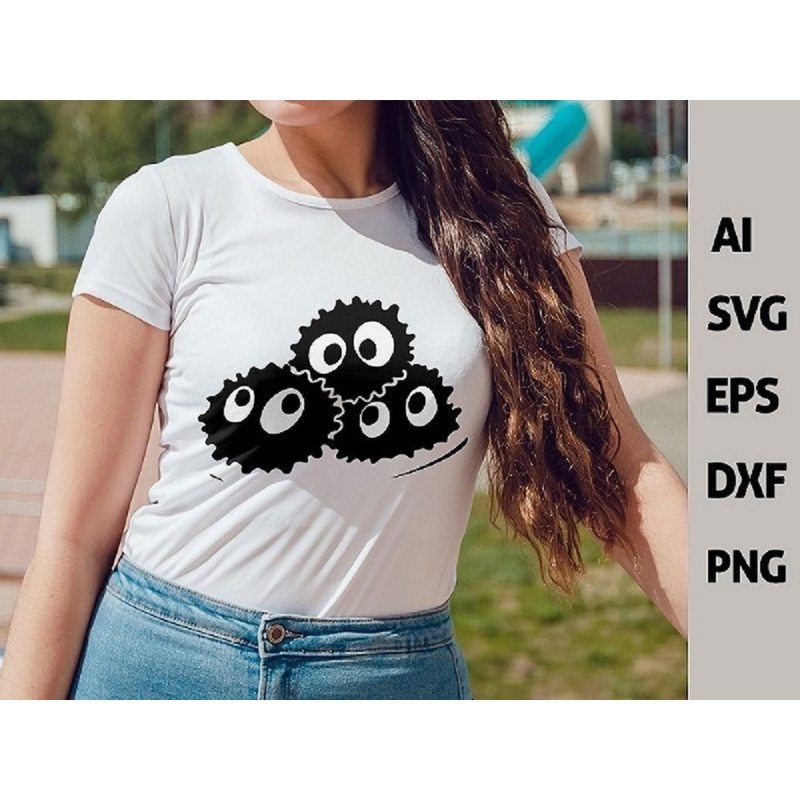 90 Soot Sprites SVG Black Soots Soot Sprites Vector Susuwatari SVG  Sprited Away Vector My Neighbor 1