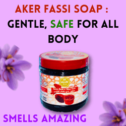 80g Aker Fassi Soap: Gentle, Safe for All Body, Smells amazing ,Hammam Spa