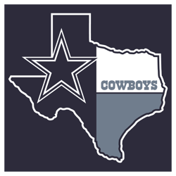 Dallas Cowboys Map Nfl Team SVG