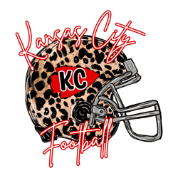 Kansas City Football Leopard Helmet PNG