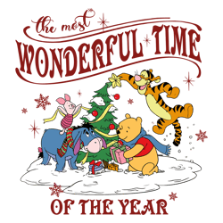 Pooh Disney Most Wonderful Time Of The Year SVG