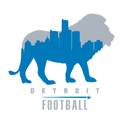 Detroit Football Lions Skyline SVG Digital Download