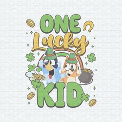 Bluey One Lucky Kid St Patricks Day PNG