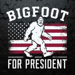 bigfoot for president usa flag svg