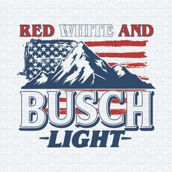 red white and busch light 4th of july svg
