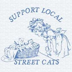 cute kitten support local street cats svg