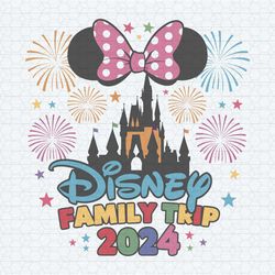 disney family trip 2024 castle svg