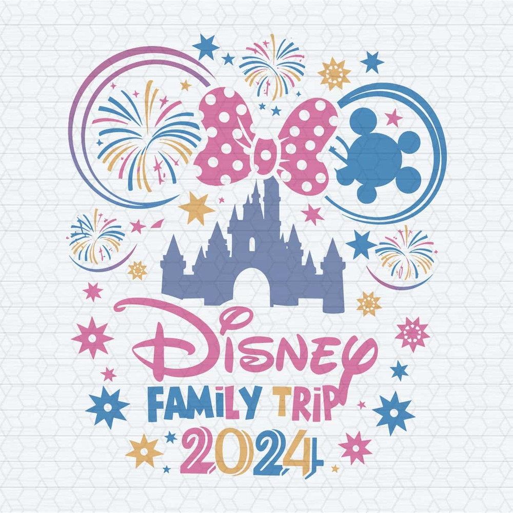 Retro Minnie Head Disney Family Trip 2024 SVG.jpg