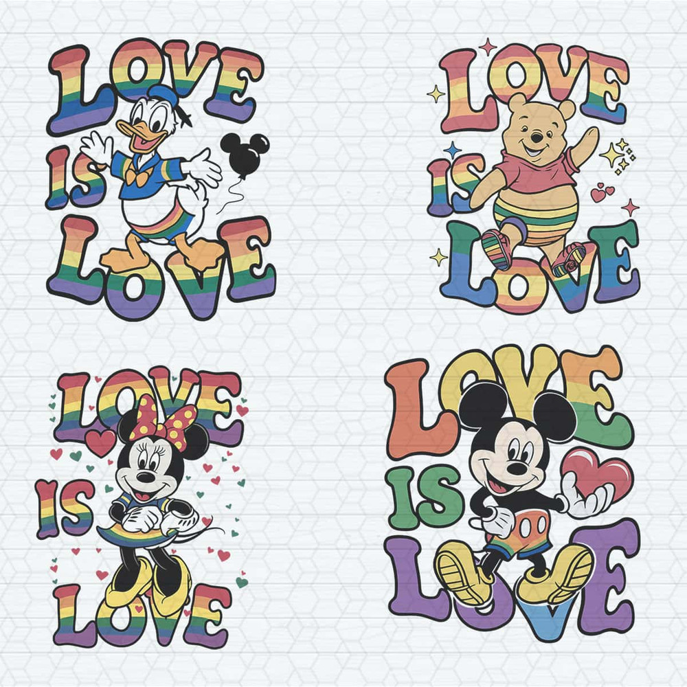 Disney Characters Love Is Love SVG Bundle.jpg