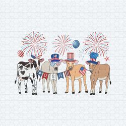 cute cows 4th of july patriotic farm animals png1