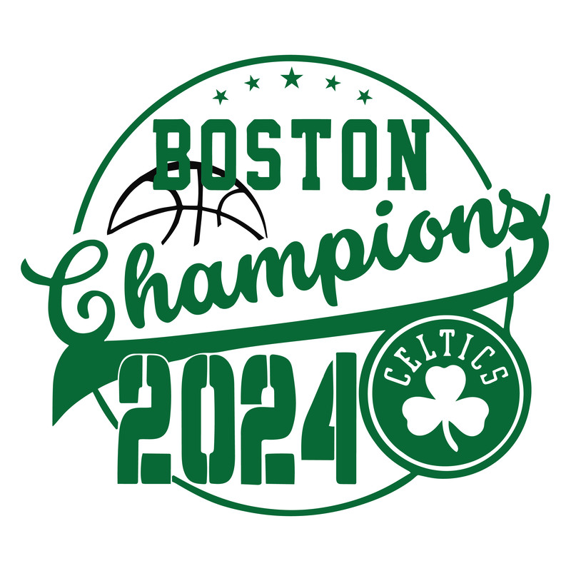 Boston Champions 2024 NBA Basketball SVG.png